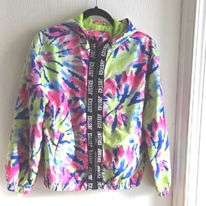 ⭐️ Host Pick ⭐️Justice | Tie-Dye Colorful Hooded Raincoat